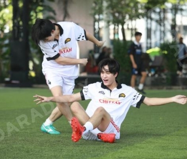 บรรยากาศการซ้อม ฟุตบอล "GMMTV STARLYMPIC 2023"