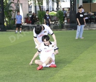 บรรยากาศการซ้อม ฟุตบอล "GMMTV STARLYMPIC 2023"