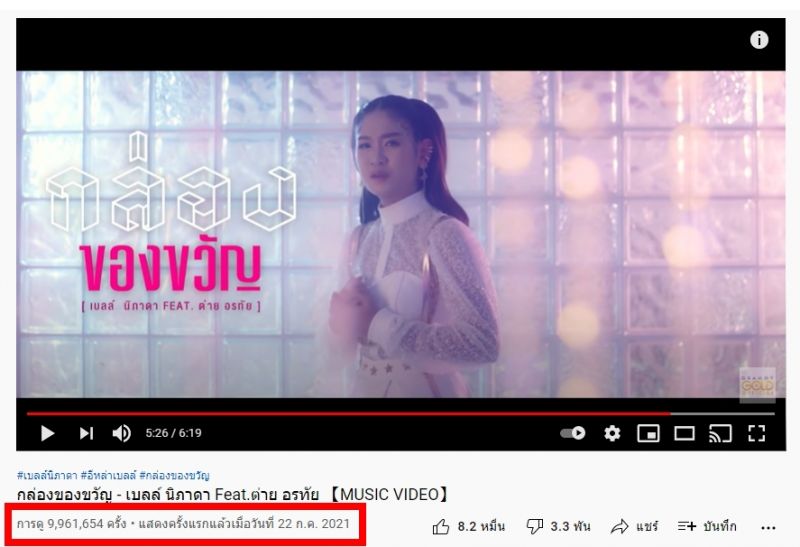 เบลล์ นิภาดา กล่องของขวัญ เพลง นักร้องลูกทุ่ง 