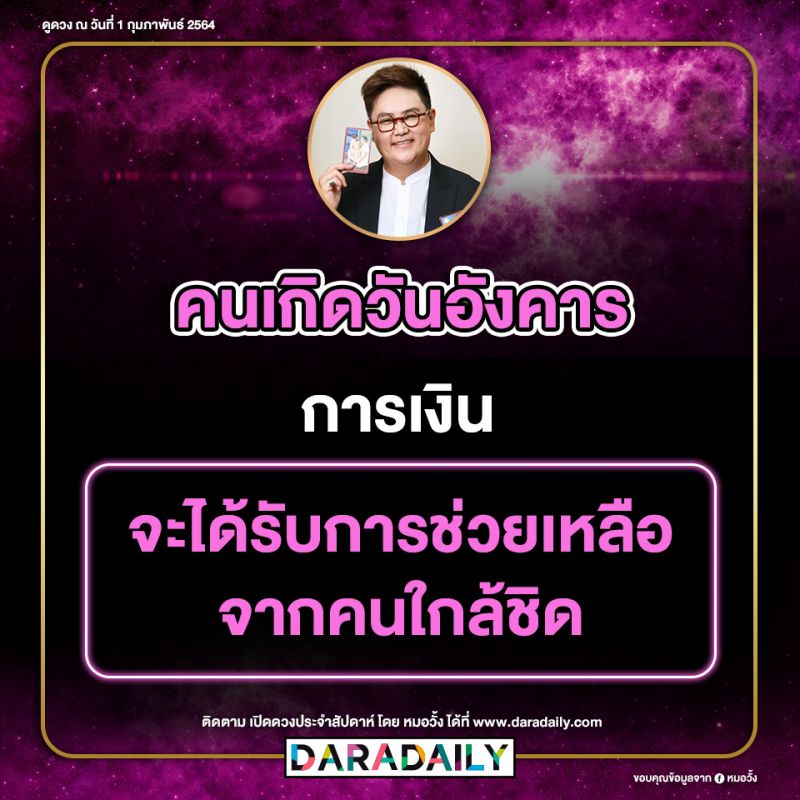 ดูดวง วันเกิด หมอวั้ง โชคลาภ