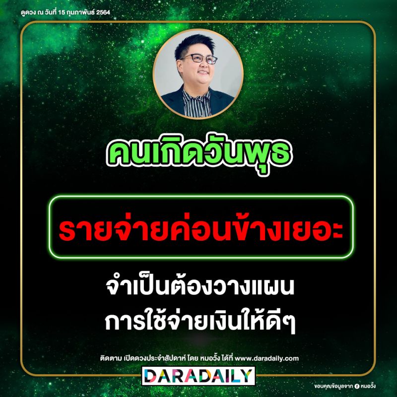 ดูดวง วันเกิด หมอวั้ง โชคลาภ