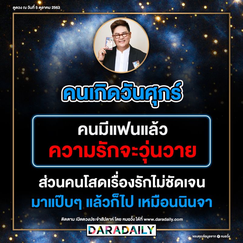ดูดวง วันเกิด หมอวั้ง โชคลาภ